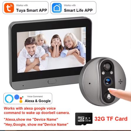 Delivery and installation of a smart doorbell and Wi-Fi security camera.
