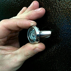 Installing a door peephole