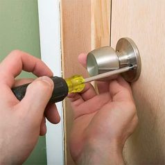 Installing a handle-latch lock