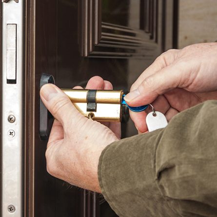 Metal Door Lock Cylinder Replacement