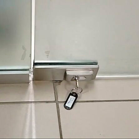 Replacing a lock on a glass door
