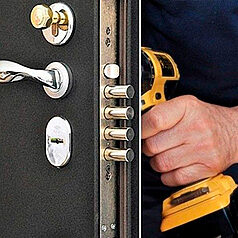 Opening the lock of a steel door